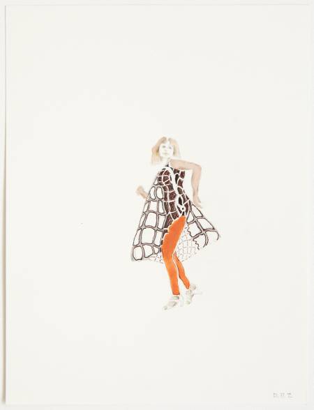 Dancer by David H Thomas, ink & pencil on paper, 23 x 17cm, 2020